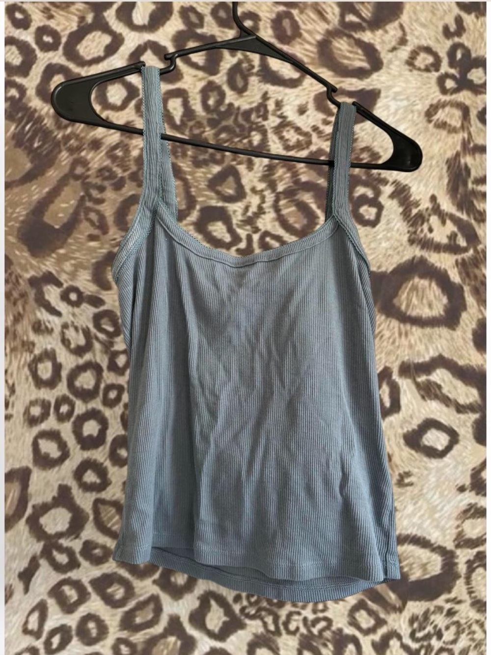 Anthropologie Light Blue Ribbed Tank Top